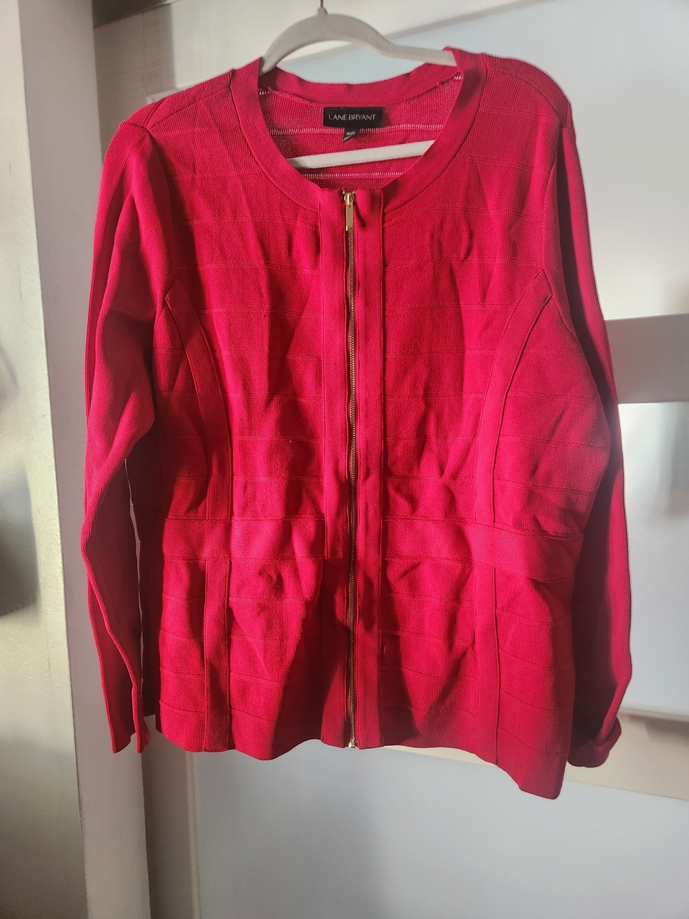 Lane Bryant Red Zip-Front Blazer Jacket